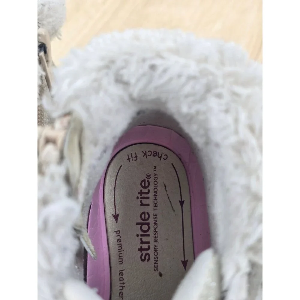 Stride Rite SRT Ice Princess Leather Boot Toddler Sz 6M